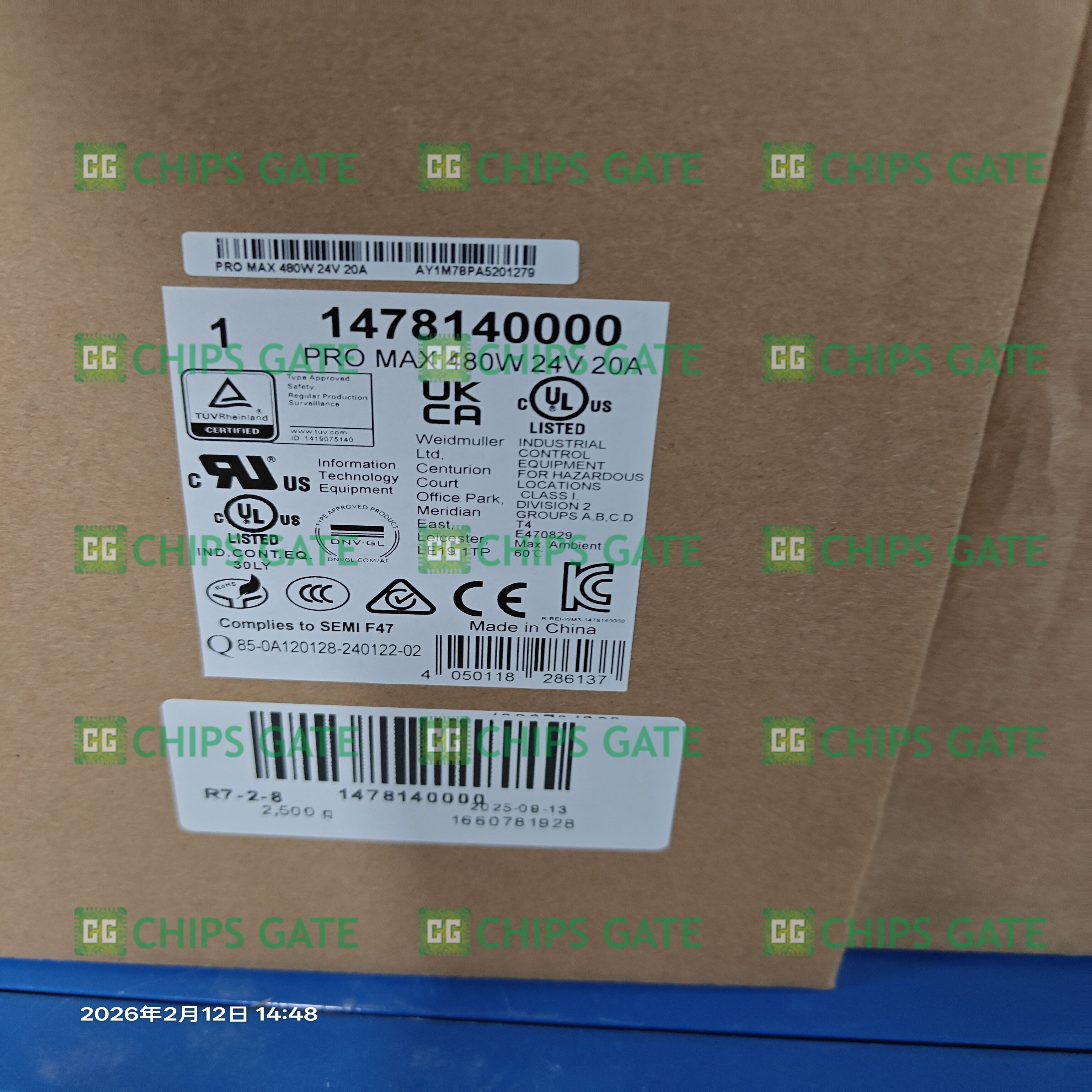 1 New Weidmuller 1478140000 20A POWER SUPPLY