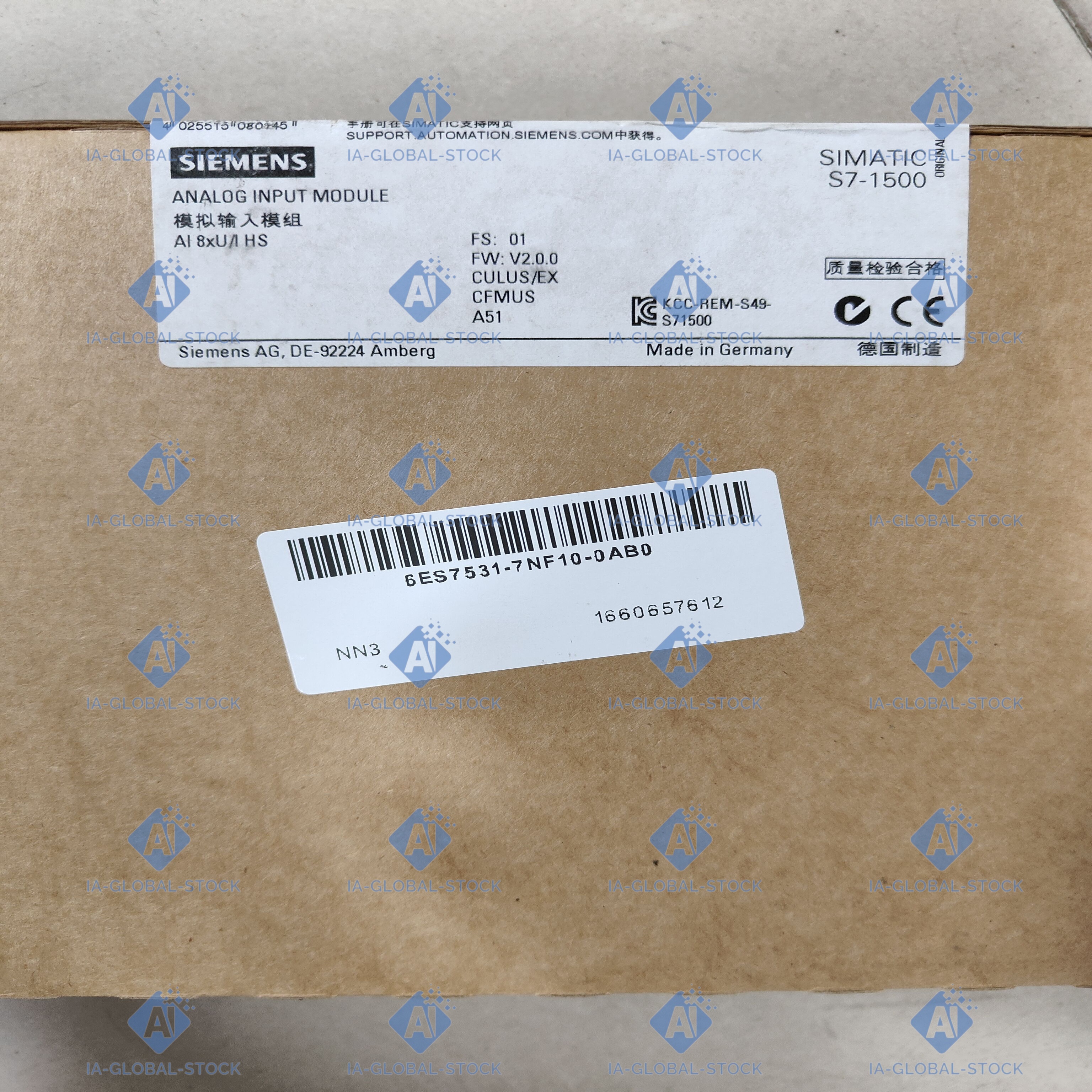 Free Shipping One unit NEW Siemens 6ES7531-7NF10-0AB0 Warranty Included