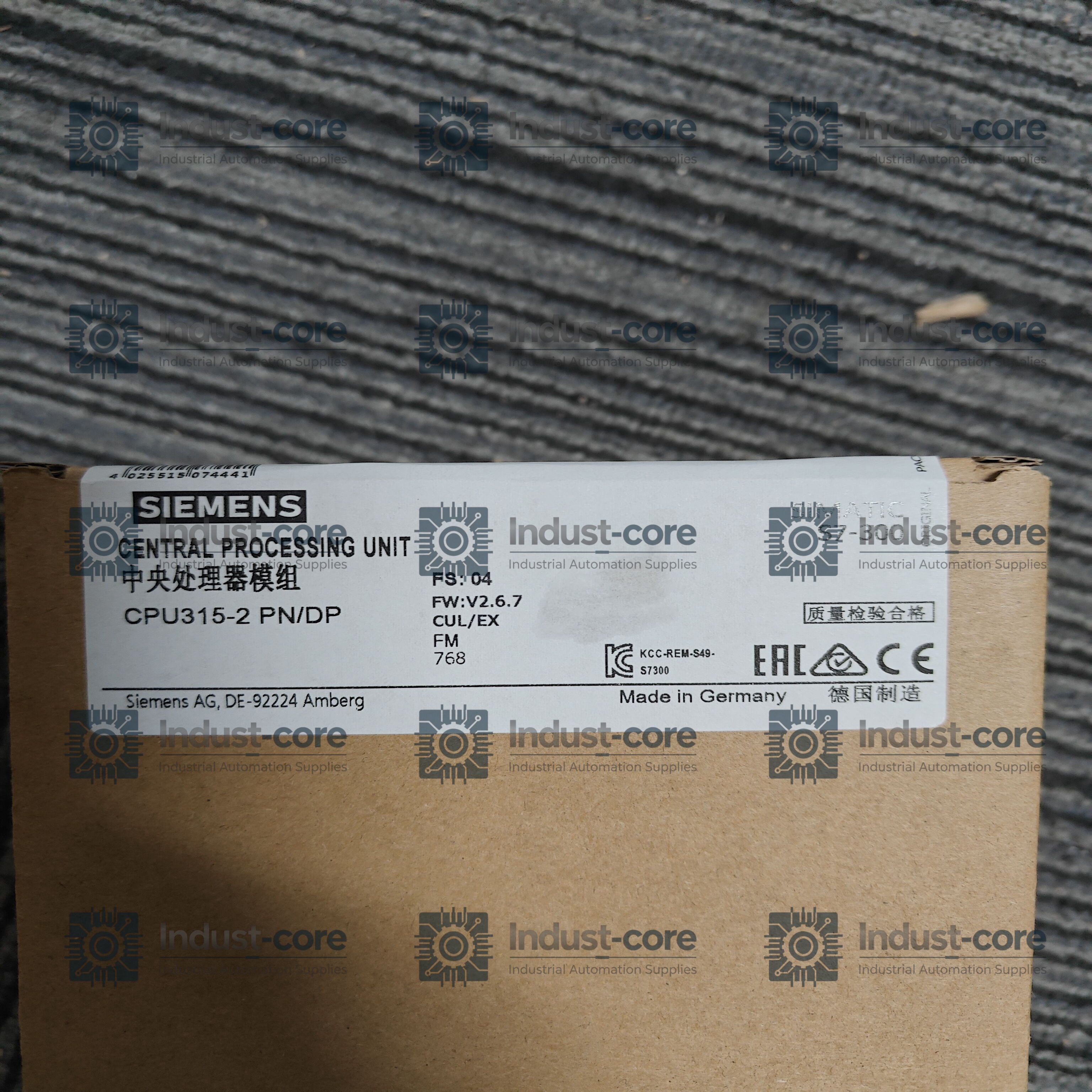 NEW Siemens 6ES7315-2EH13-0AB0 ORIGINAL MANUFACTURER SHED KS.