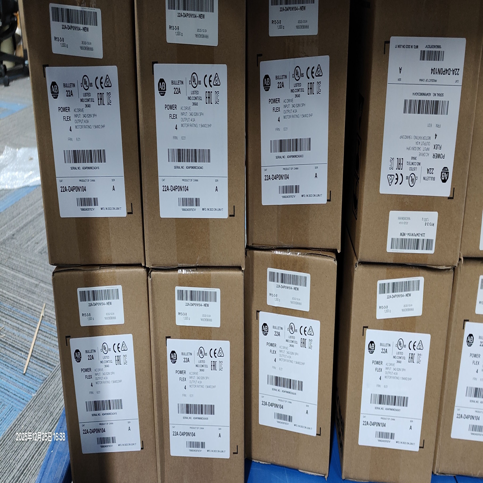 New 22A-D4P0N104 Factory Sealed 4 1.5 kW 2 HP AC Drive 22AD4P0N104